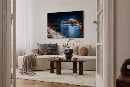 Wandbild AIDAmar Nacht in Tallinn