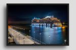 Wandbild AIDAmar Nachts in Tallinn