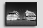 Wandbild AIDAmar und Crystal Symphony in Tallinn