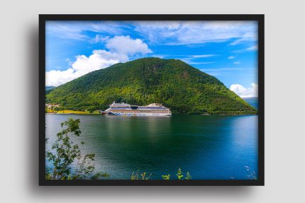 Wandbild AIDAmar Vikøyri Norwegen