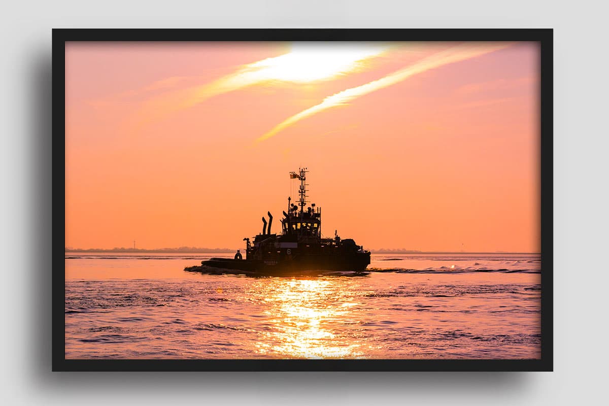 007-bugsier-6-weser-glow-cs-909053 Wandbild BUGSIER 6 - Weser Glow