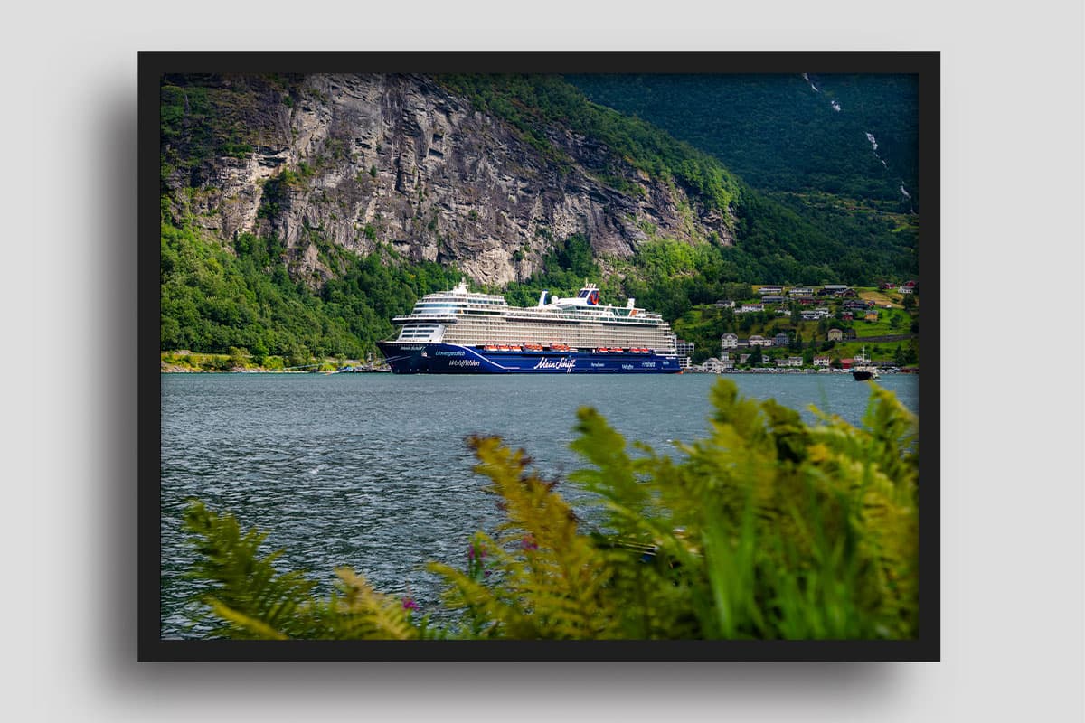 Wandbild Mein Schiff 7 im Geirangerfjord