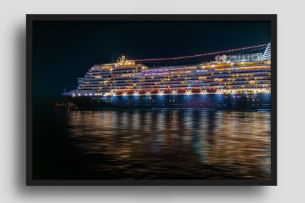 Wandbild MS Rotterdam im Seekanal