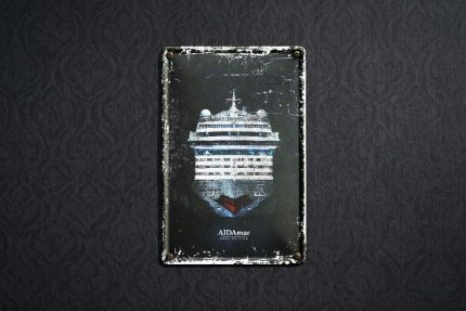 Blechschild AIDAmar dark Edition