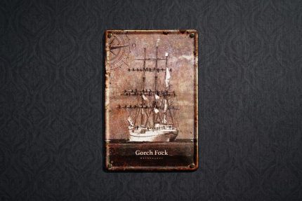 Blechschild Gorch Fock Warnemünde