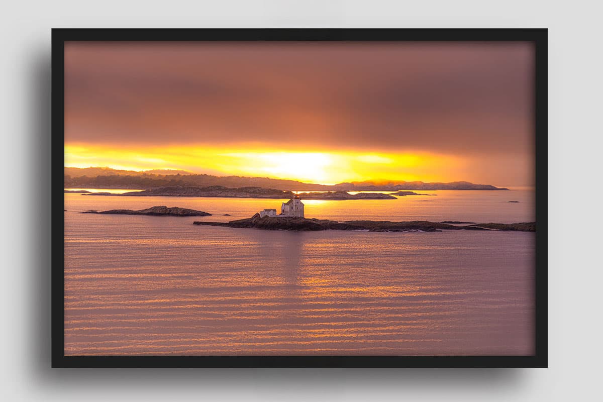 Wandbild Leuchtturm Grønningen