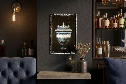 Blechschild AIDAmar dark Edition