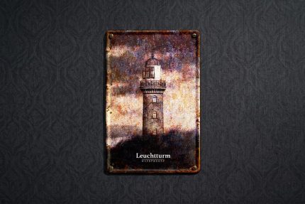 Blechschild Leuchtturm Warnemünder