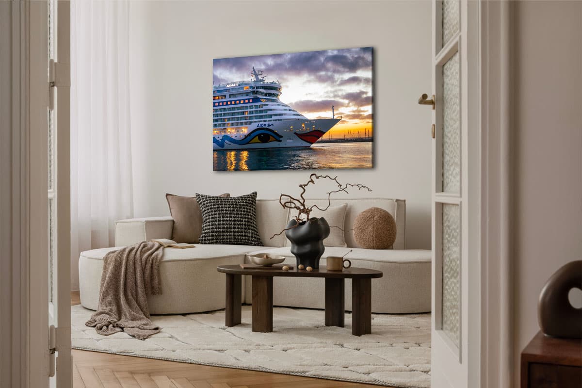 Wandbild AIDAdiva Sunrise