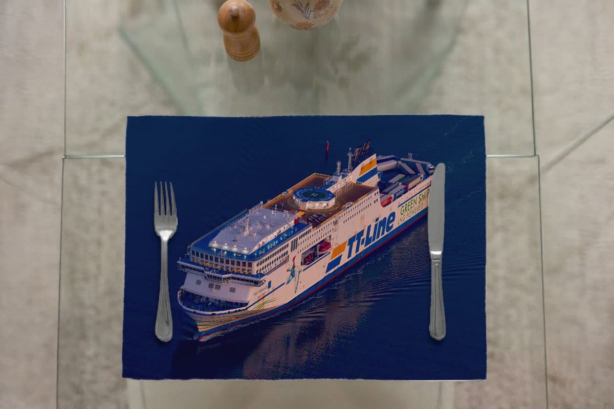 Tischset Nils Holgersson im Seekanal