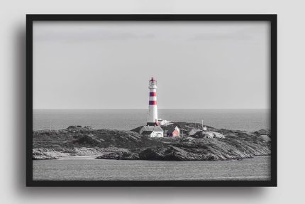 Wandbild Leuchtturm Oksøy