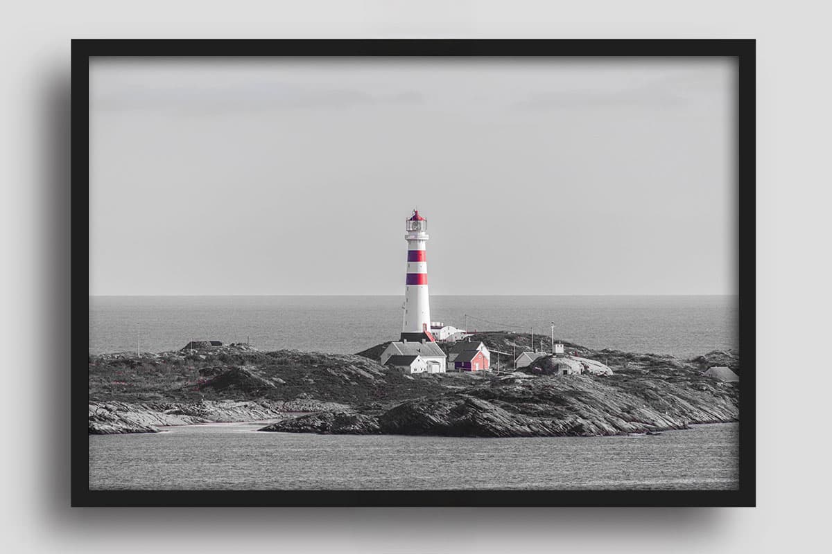 Wandbild Leuchtturm Oksøy